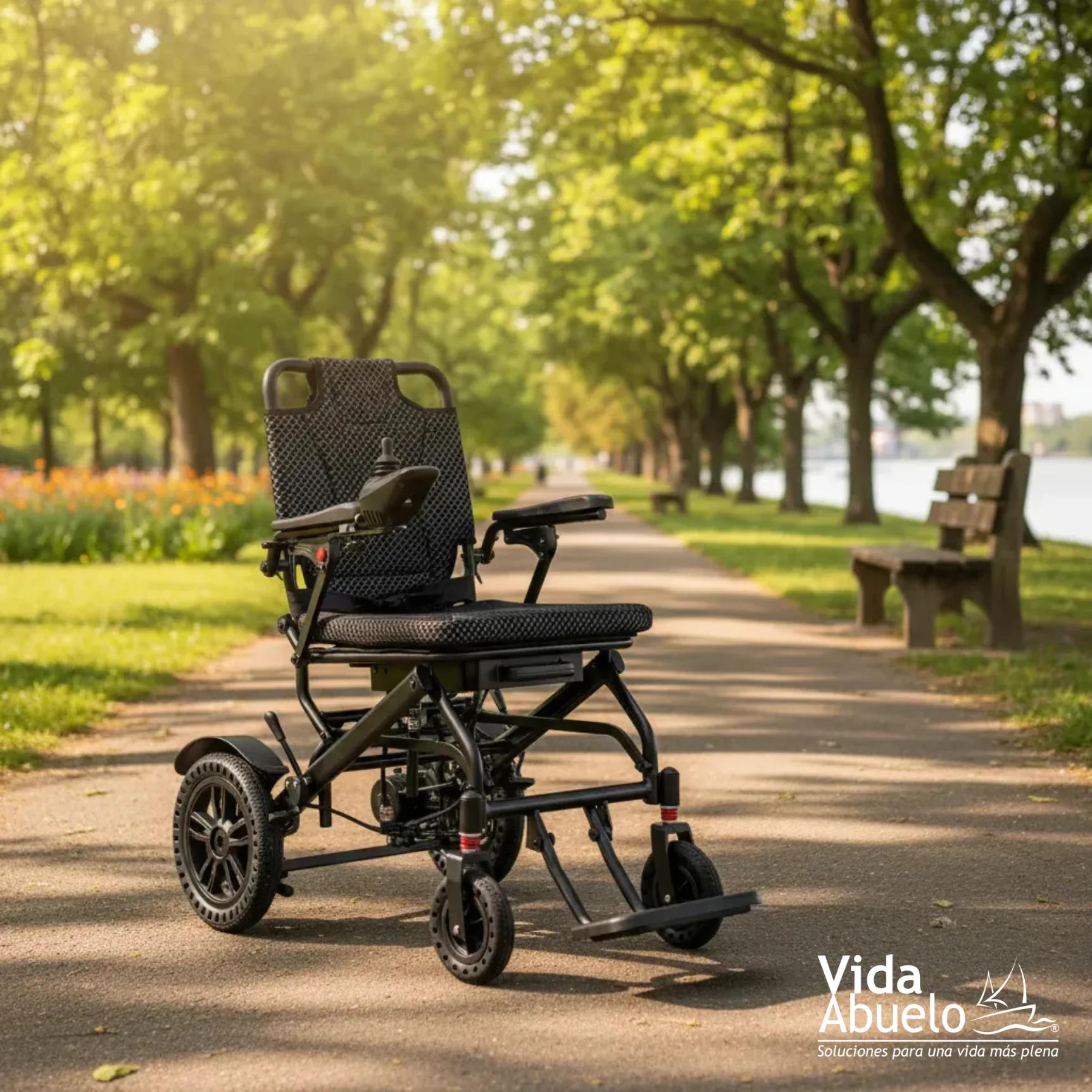 Silla de ruedas eléctrica, práctica y plegable para viaje con batería de litio - Imagen 9
