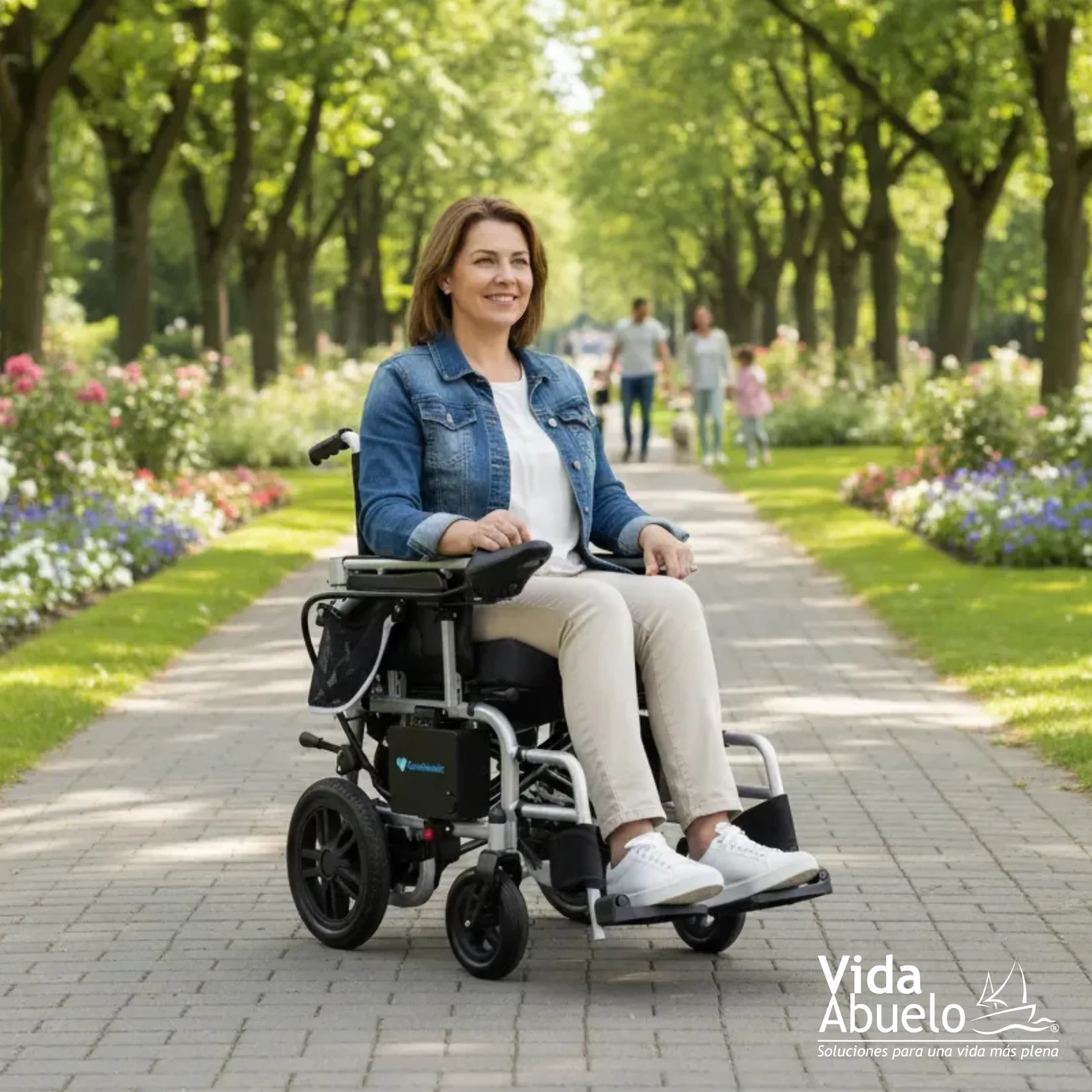 Silla de ruedas eléctrica ligera y transportable con baterías de litio - Imagen 8