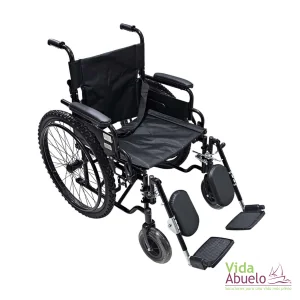 Silla de ruedas todoterreno con elevapiernas y respaldo abatible