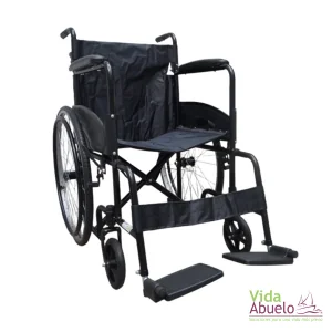 Silla de ruedas económica rin de rayos neumática, con descansapies desmontables