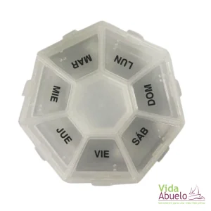 Pastillero semanal circular, pack de 2 piezas